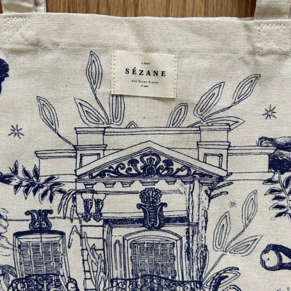NWOT Sezane Maia Limited Edition Canvas Tote Bag - Picture 2 of 3